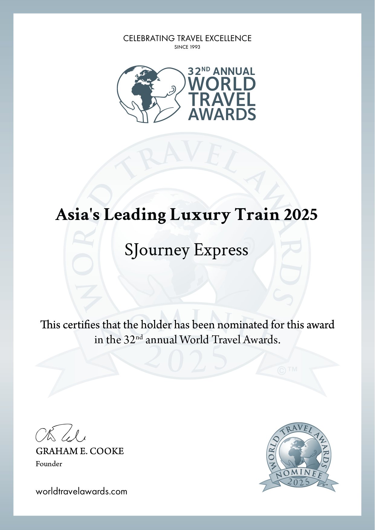 SJourney at World Travel Awards 2025