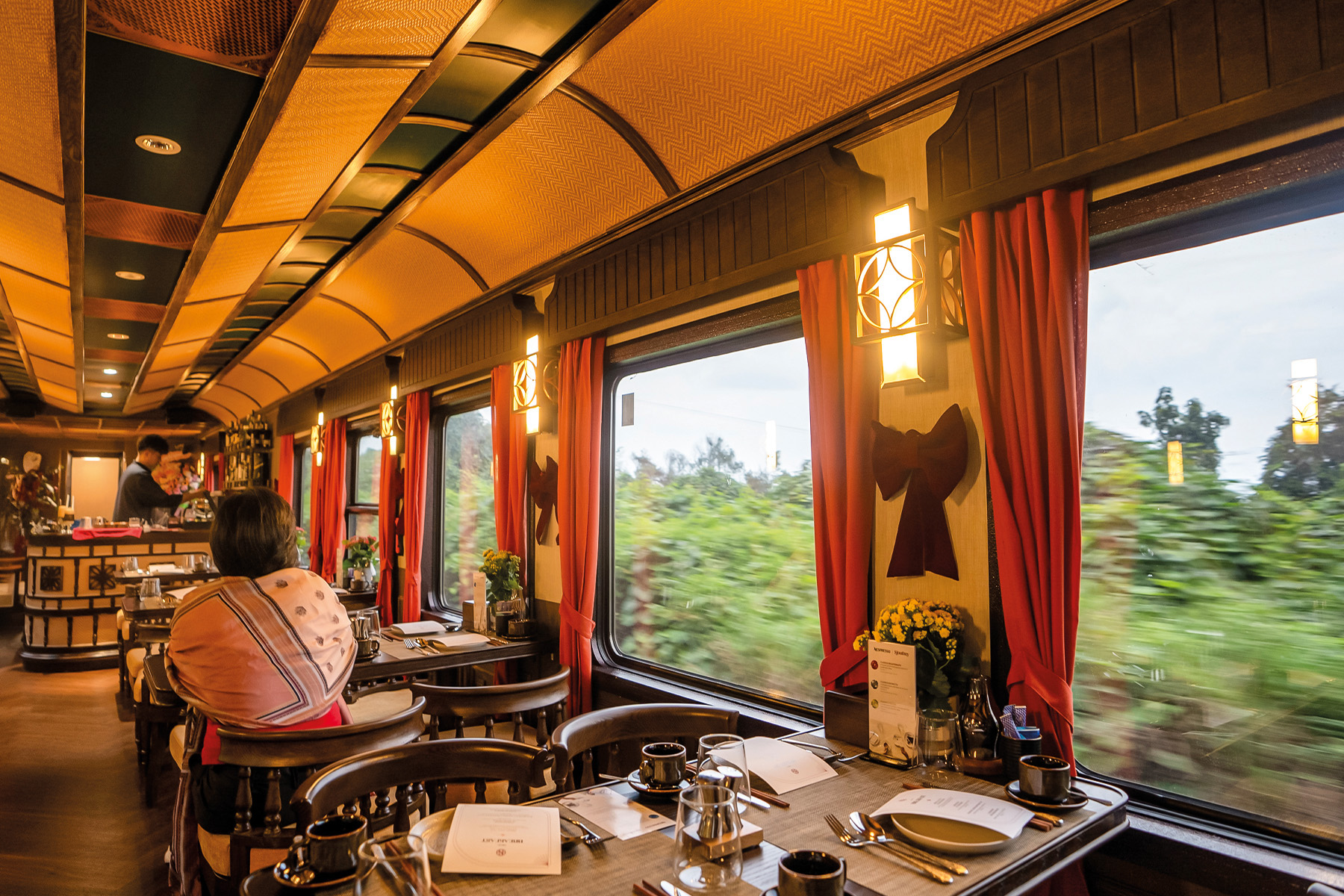 inside the bar with the window view
