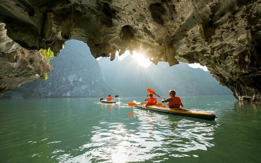  kayaking-through-cave
