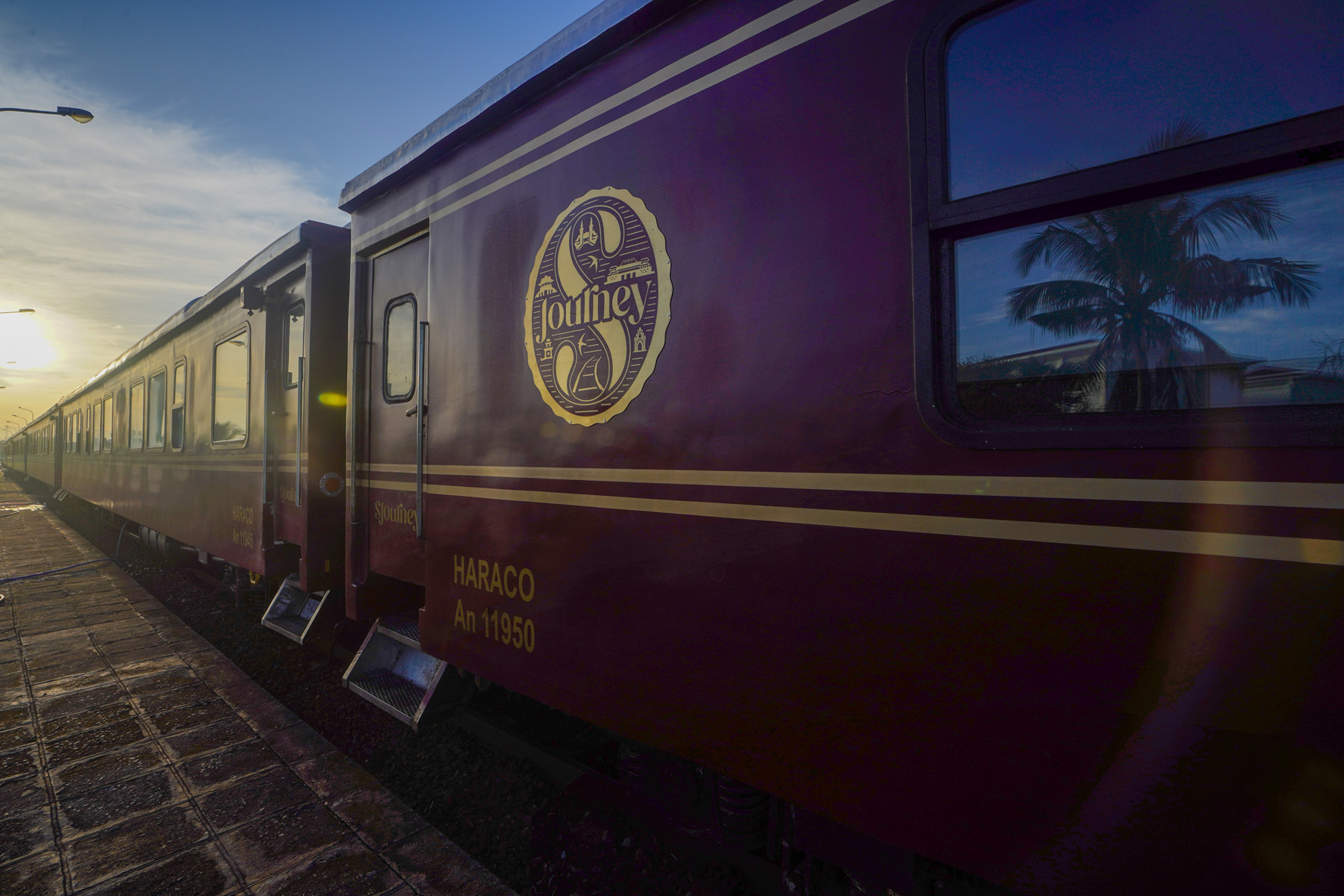 outside of the train